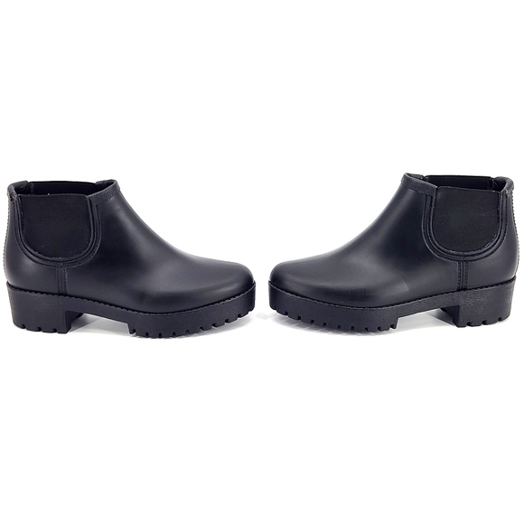 New Jeffrey Campbell Platform Lug Sole Booties Black Ankle Boots Womens Size 6 - Picture 2 of 10